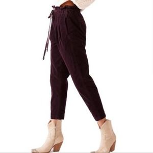 Free People Margate Corduroy Paperbag Trousers Size Small NWOT